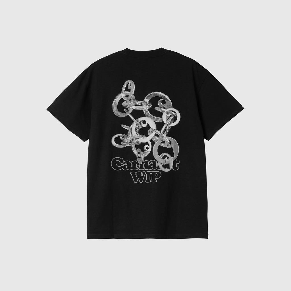 Carhartt WIP S/S Linked Charms Tee - Black / Silver - Back