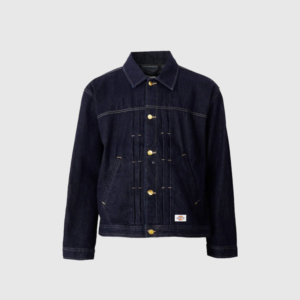 Dickies Selvedge Pleated Denim Jacket - Rinsed - Front