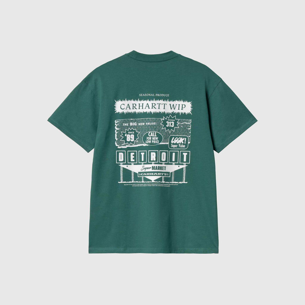 Carhartt WIP S/S Catalogue Tee - Rainforest / White - Back