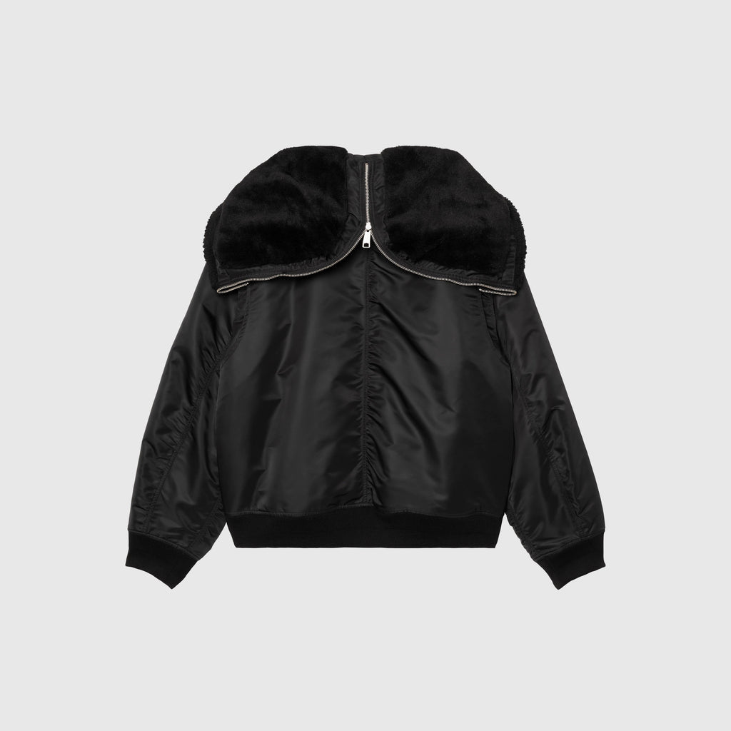 Carhartt WIP Hd Oltera Bomber - Black / Black - Back Hood Open