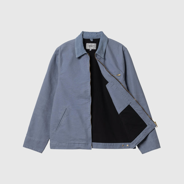 Carhartt WIP Detroit Jacket - Bay Blue Aged Canvas - Front Open