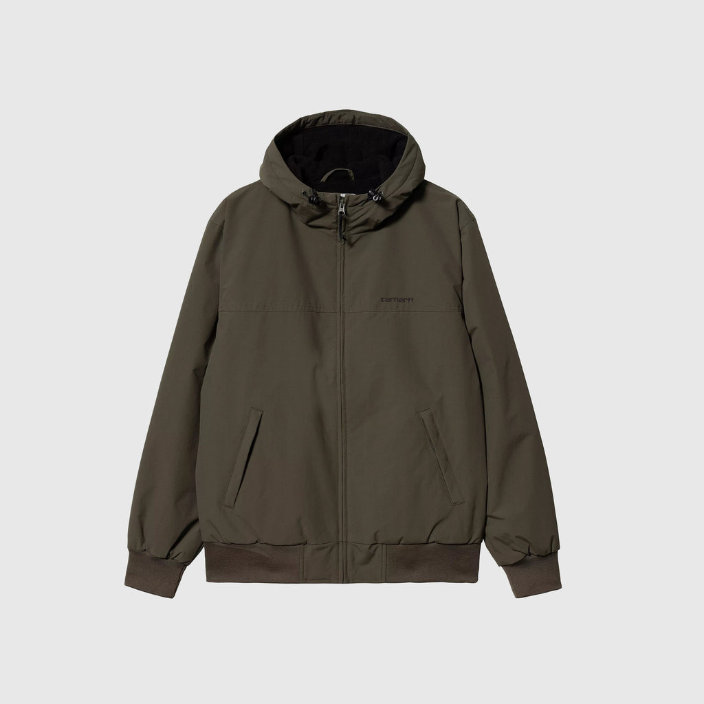 Carhartt WIP Hooded Sail Jacket - Cypress / Black - Front