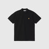 Carhartt WIP S/S Chase Pique Polo - Black / Gold - Front