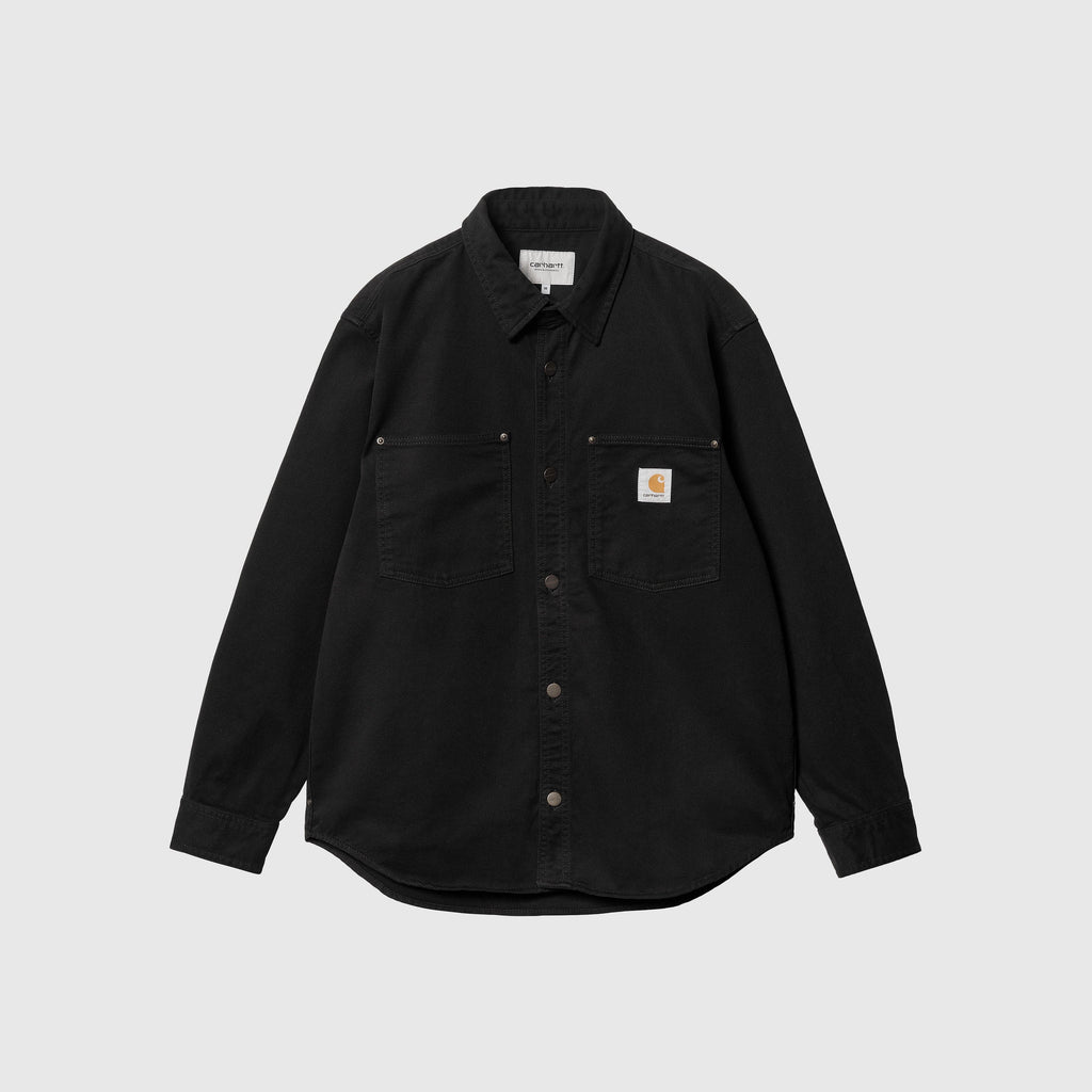 Carhartt WIP Derby Shirt Jacket - Black Rinsed - Front
