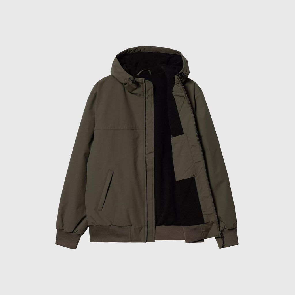 Carhartt WIP Hooded Sail Jacket - Cypress / Black - Front Open