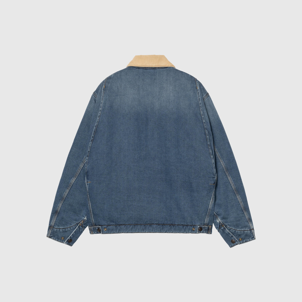 Carhartt WIP OG Detroit Jacket - Blue Dusty H Brown Dark Used Wash - Back