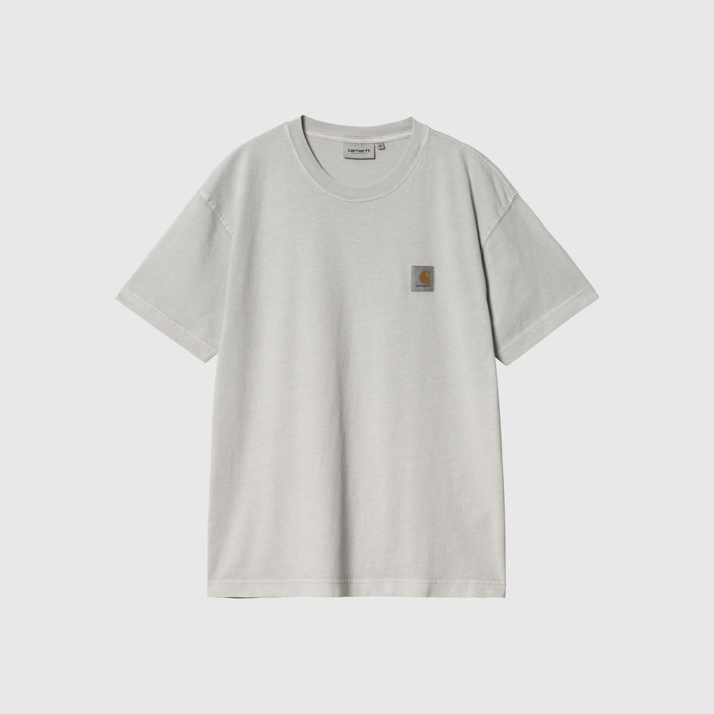 Carhartt WIP S/S Nelson T-Shirt - Sonic Silver Garment Dyed - Front
