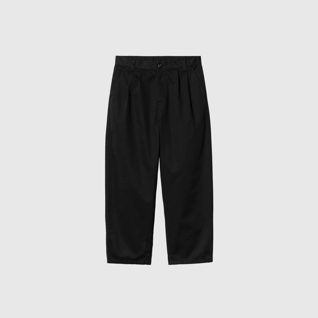 Carhartt WIP Merrick Pant - Black Stone Washed - Front