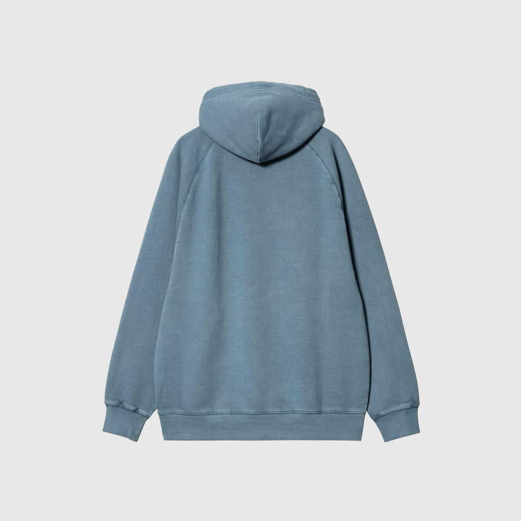 Carhartt WIP Hooded Taos Sweat - Vancouver Blue Garment Dyed - Back