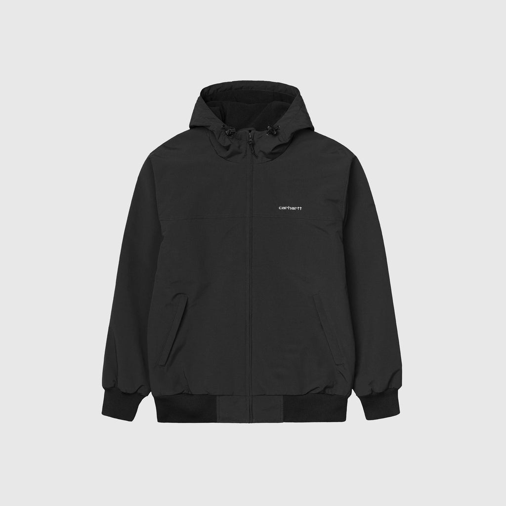 Carhartt WIP Hooded Sail Jacket - Black / White - Front