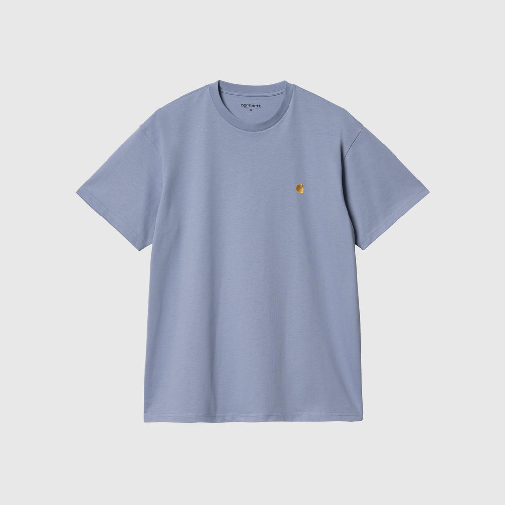 Carhartt WIP SS Chase Tee - Charm Blue / Gold - Front
