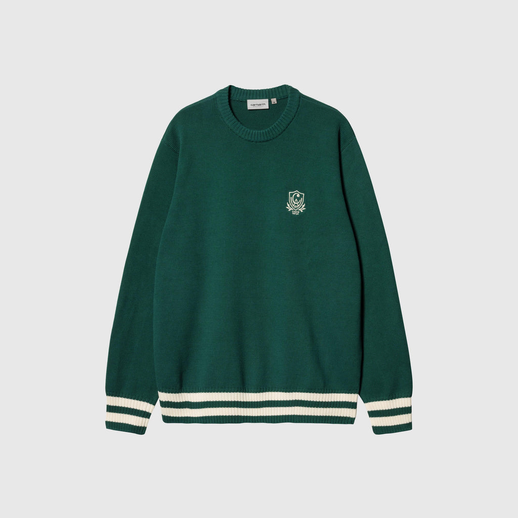 Carhartt WIP Cambridge Sweater - Chervil / Natural - Front