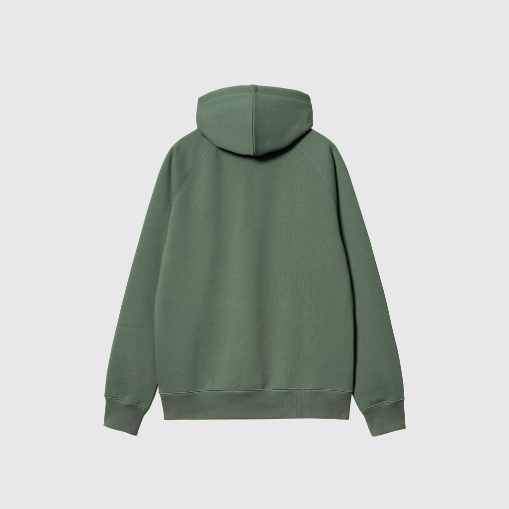 Carhartt WIP Hooded Chase Sweat - Duck Green / Gold - Back