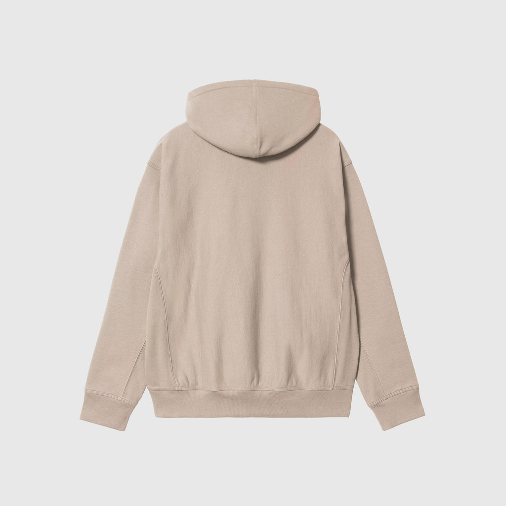 Carhartt WIP Hooded American Script Sweat - Fleur De Sel - Back