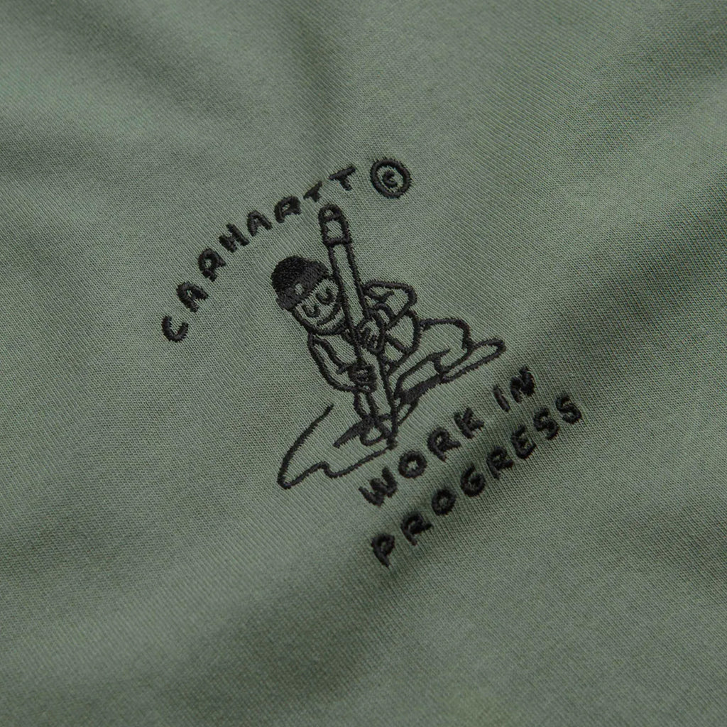 Carhartt WIP S/S Icons Tee - Park / Black - Front Close Up