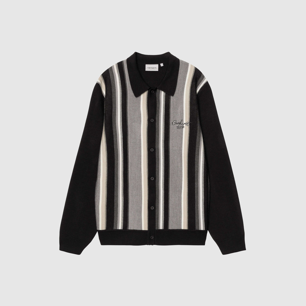 Carhartt WIP Bainter Cardigan - Bainter Stripe / Graphite - Front