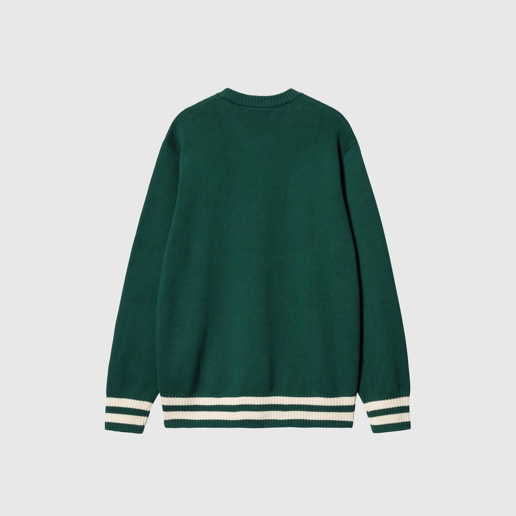 Carhartt WIP Cambridge Sweater - Chervil / Natural - Back