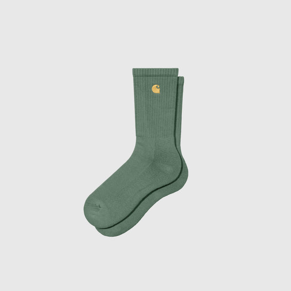 Carhartt WIP Chase Socks - Duck Green / Gold - Front