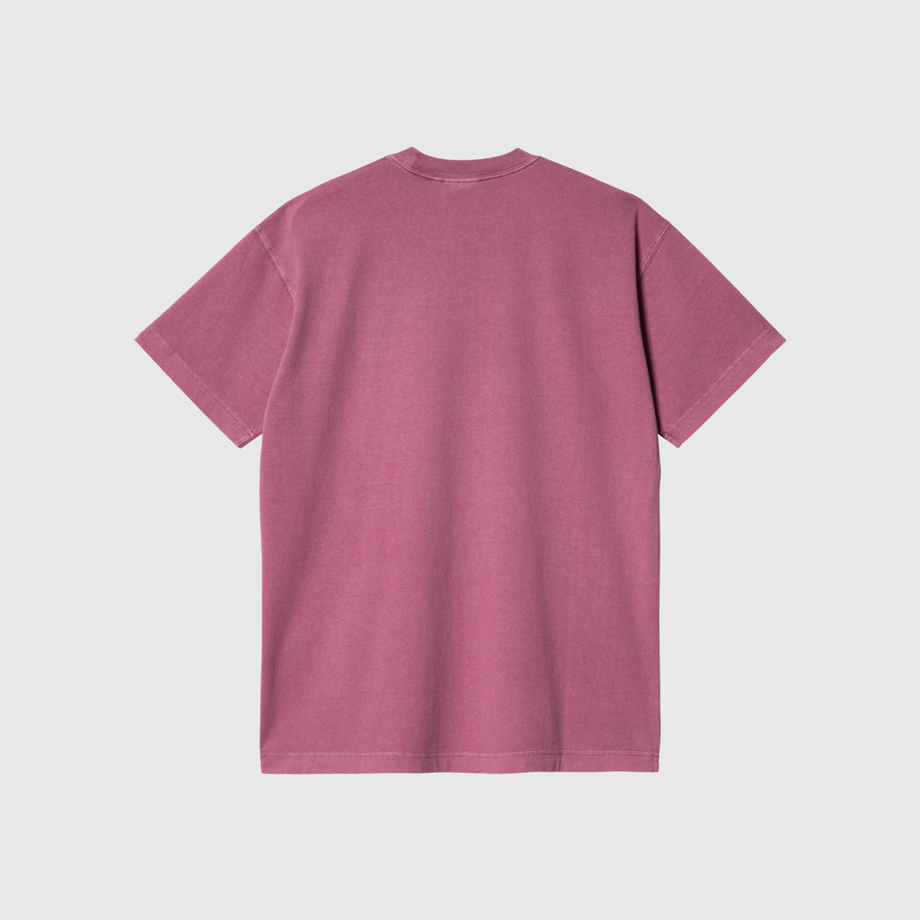 Carhartt WIP S/S Nelson T-Shirt - Magenta Garment Dyed - Back
