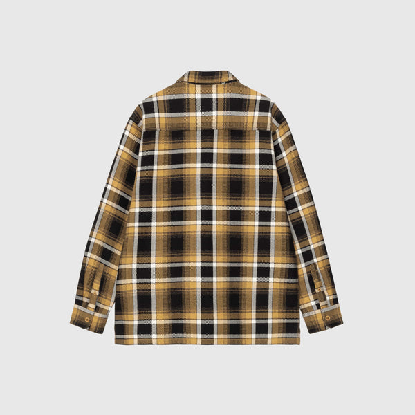 Carhartt WIP L/S Vaughn Shirt - Vaughn Check / Dijon - Back