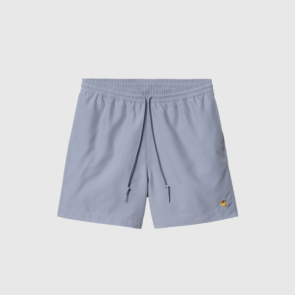 Carhartt WIP Chase Swim Trunks - Charm Blue / Gold - Front