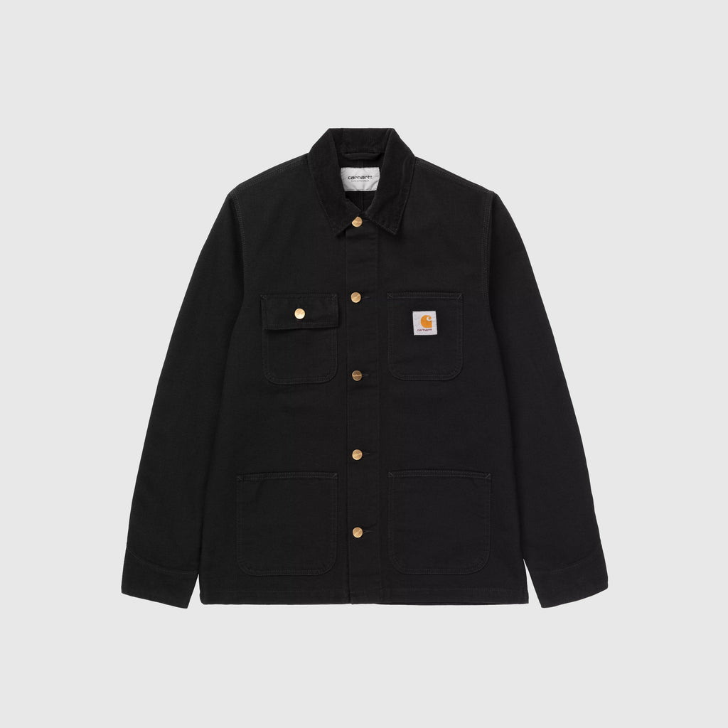 Carhartt WIP Michigan Coat - Black / Black Rinsed - Front