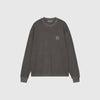 Carhartt WIP L/S Vista Waffle T Shirt - Black Garment Dyed - Front