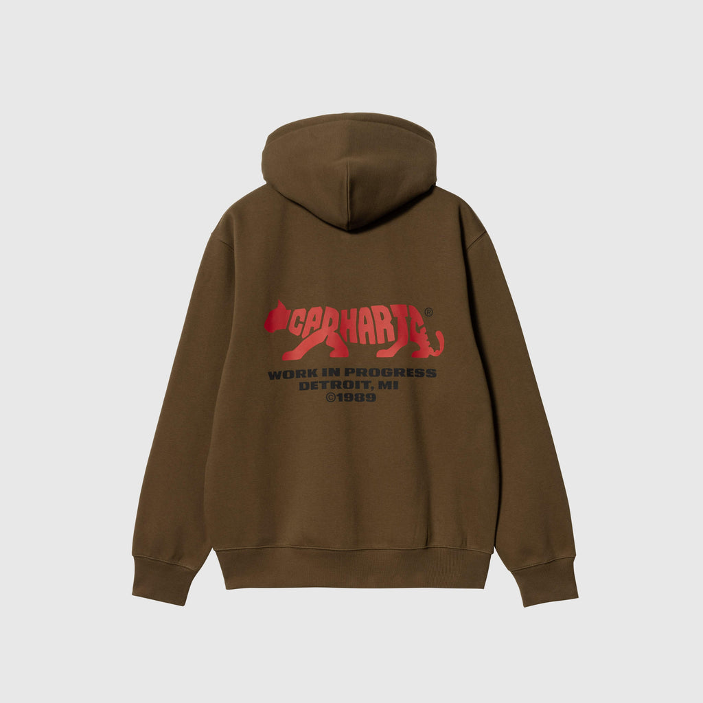 Carhartt WIP Hooded Rocky Script Sweat - Lumber - Back