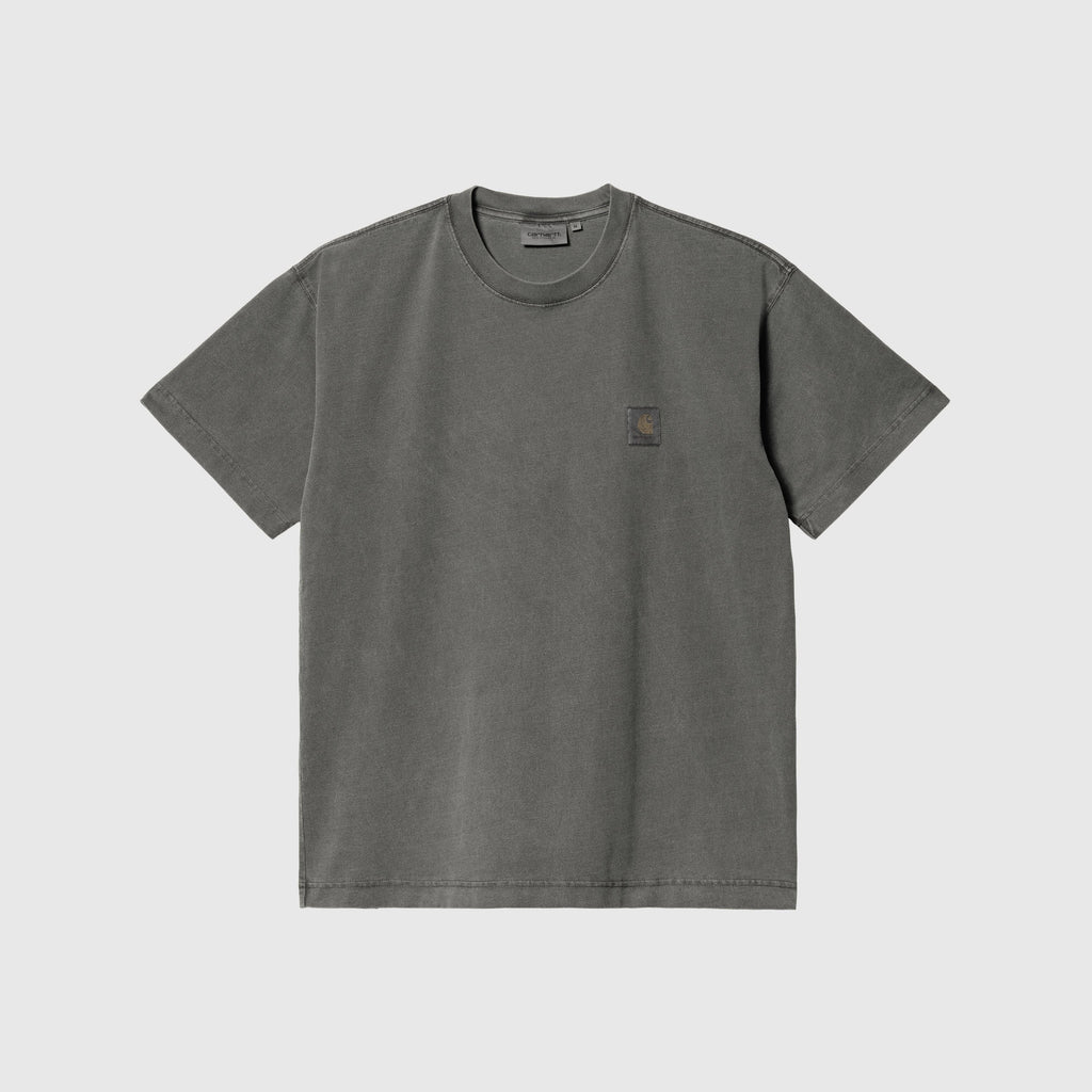 Carhartt WIP S/S Vista T Shirt - Graphite Garment Dyed - Front