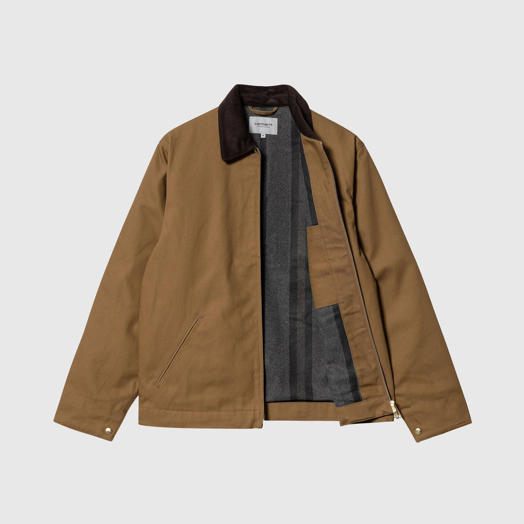 Carhartt WIP Detroit Jacket - Hamilton Brown / Tobacco Rigid - Front Open