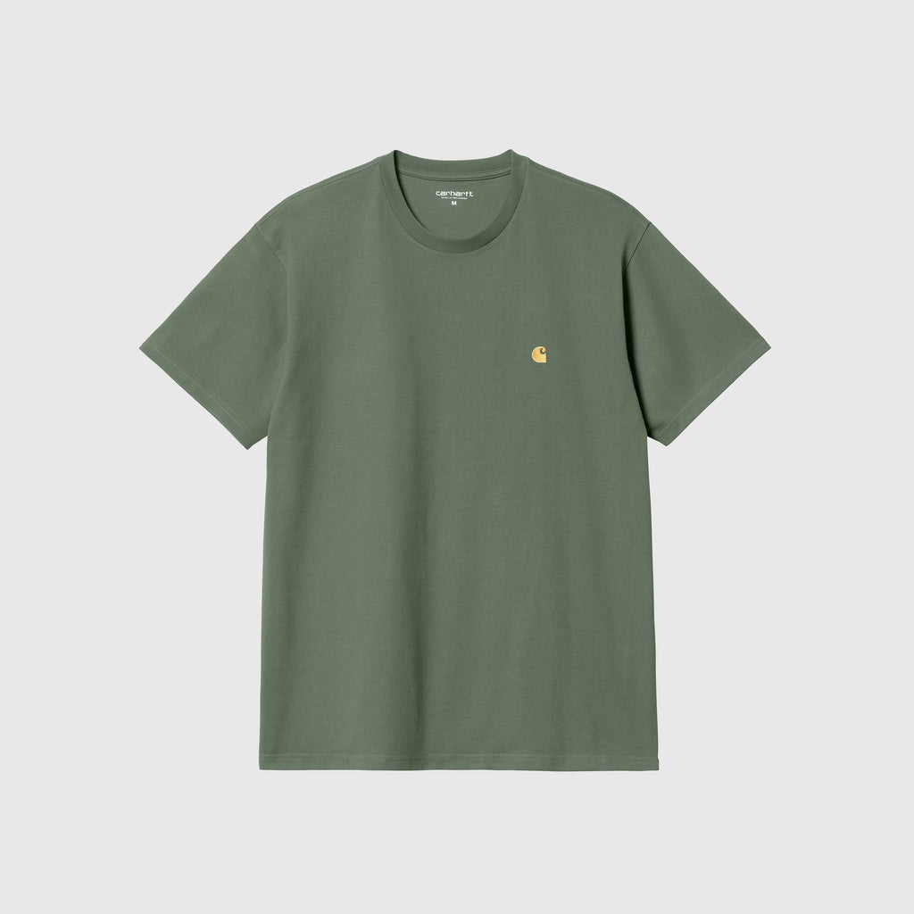 Carhartt WIP SS Chase Tee - Duck Green / Gold - Front