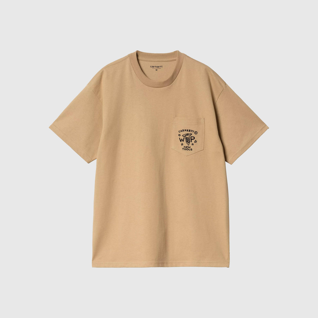 Carhartt WIP Fragments Pocket Tee - Dusty H Brown / Black - Front