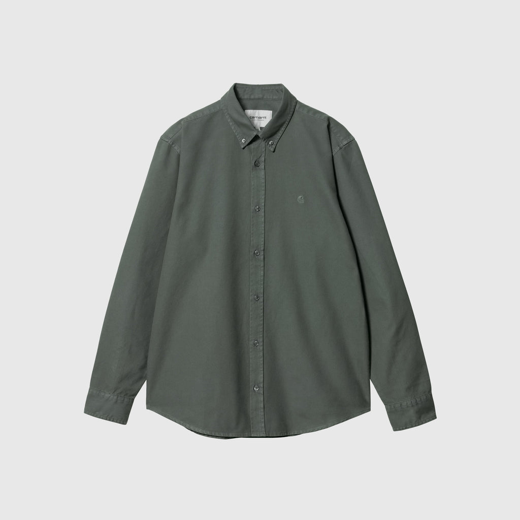 Carhartt WIP L/S Bolton Shirt - Jura Garment Dyed - Front
