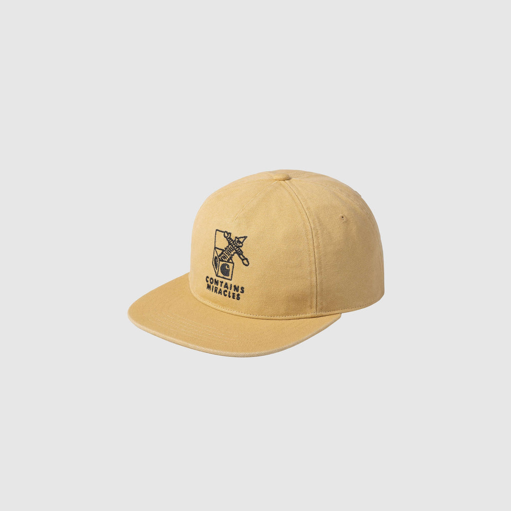 Carhartt WIP Stamp Cap - Bourbon / Black - Front