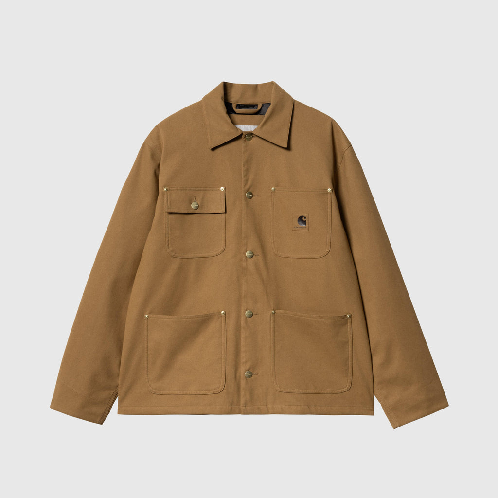 Carhartt WIP Artificial Suede Michigan Coat - Hamilton Brown - Front