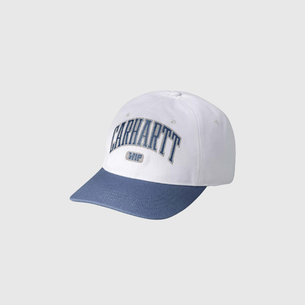 Carhartt WIP Lecture Cap - White / Blue Iris - Front