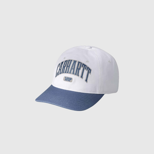 Carhartt WIP Lecture Cap - White / Blue Iris - Front