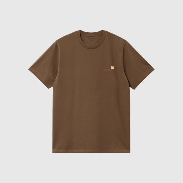 Carhartt WIP SS American Script Tee - Lumber - Front