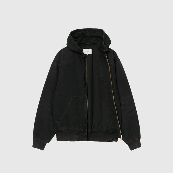 Carhartt WIP OG Active Jacket - Black Stone Canvas - Front Open