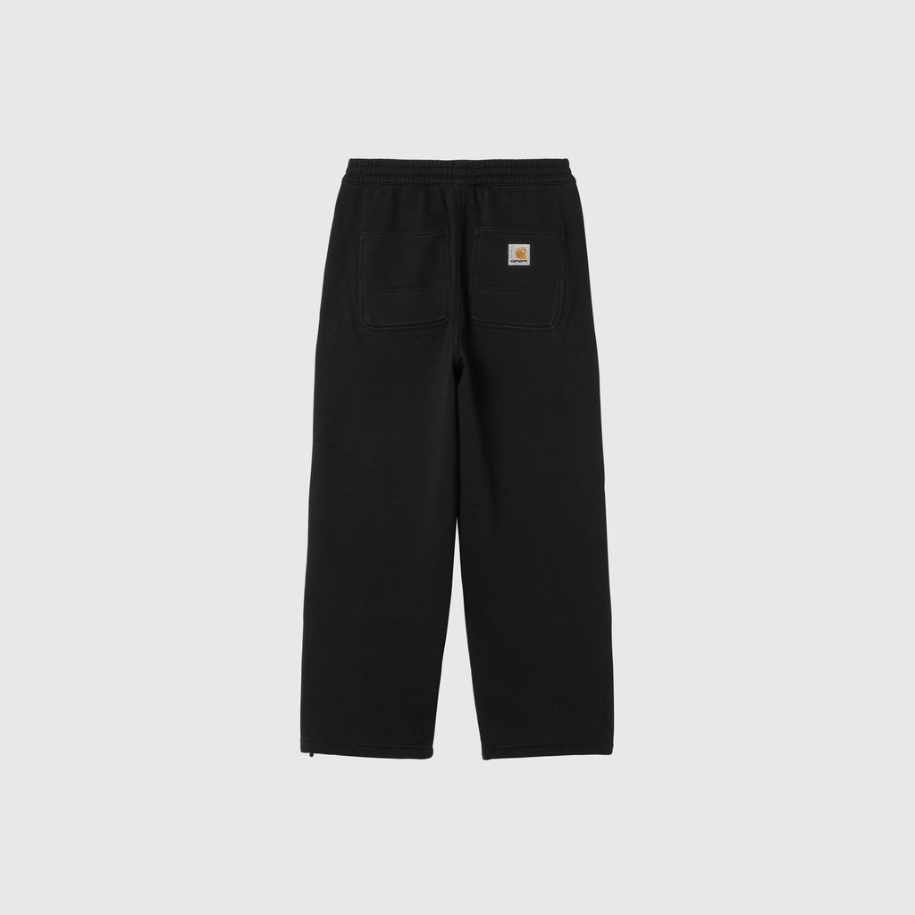 Carhartt WIP Double Knee Sweatpant - Black Stone Washed - Back