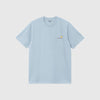 Carhartt WIP SS American Script Tee - Frosted Blue - Front