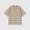 Carhartt WIP S/S Zane Tee - Zane Stripe / Peanut - Front