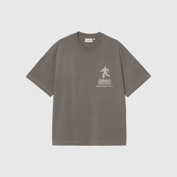 Carhartt WIP Distance T Shirt - Graphite Stone Dyed - Front