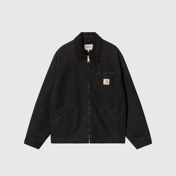 Carhartt WIP OG Detroit Jacket - Black / Black Aged Canvas - Front