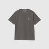 Carhartt WIP S/S Nelson T-Shirt - Graphite Garment Dyed - Front