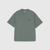 Carhartt WIP S/S Signature Script Tee - Silver Pine / Jupiter - Front