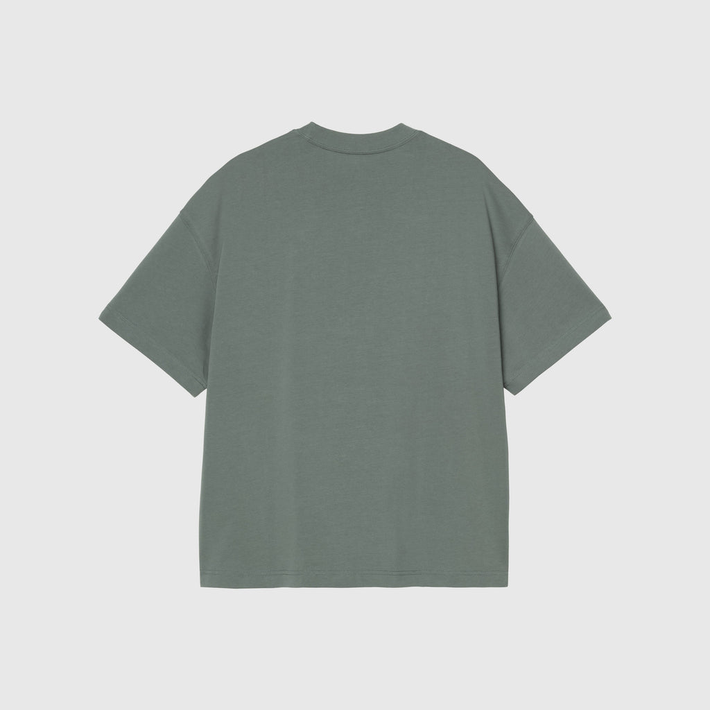 Carhartt WIP S/S Signature Script Tee - Silver Pine / Jupiter - Back