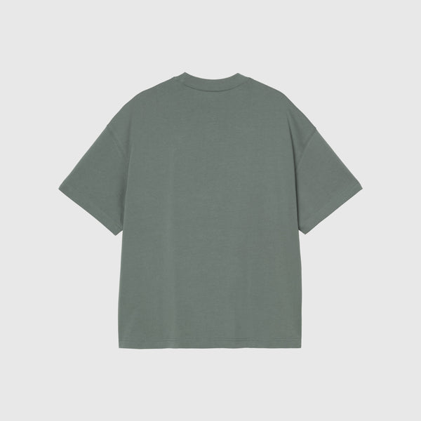 Carhartt WIP S/S Signature Script Tee - Silver Pine / Jupiter - Back