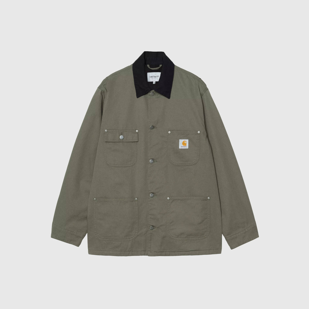 Carhartt WIP OG Chore Coat - Leaf / Black Rinsed - Front
