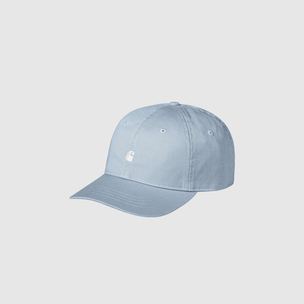 Carhartt WIP Madison Logo Cap - Air Sky / White - Front